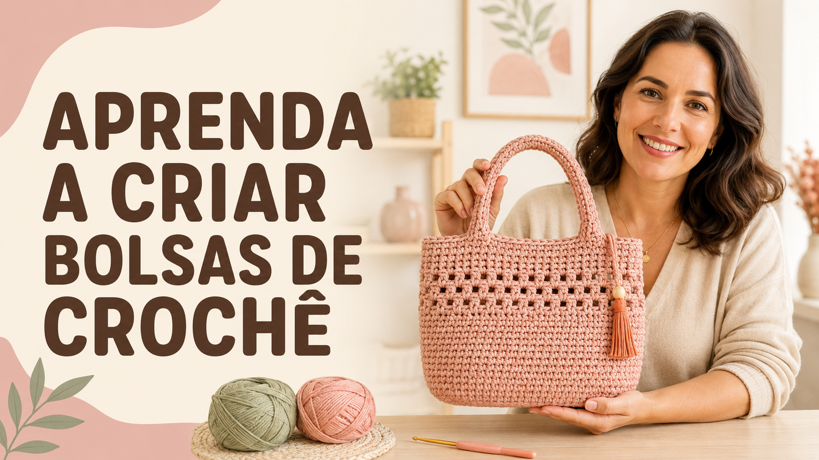 Capa de Como criar bolsas de crochê